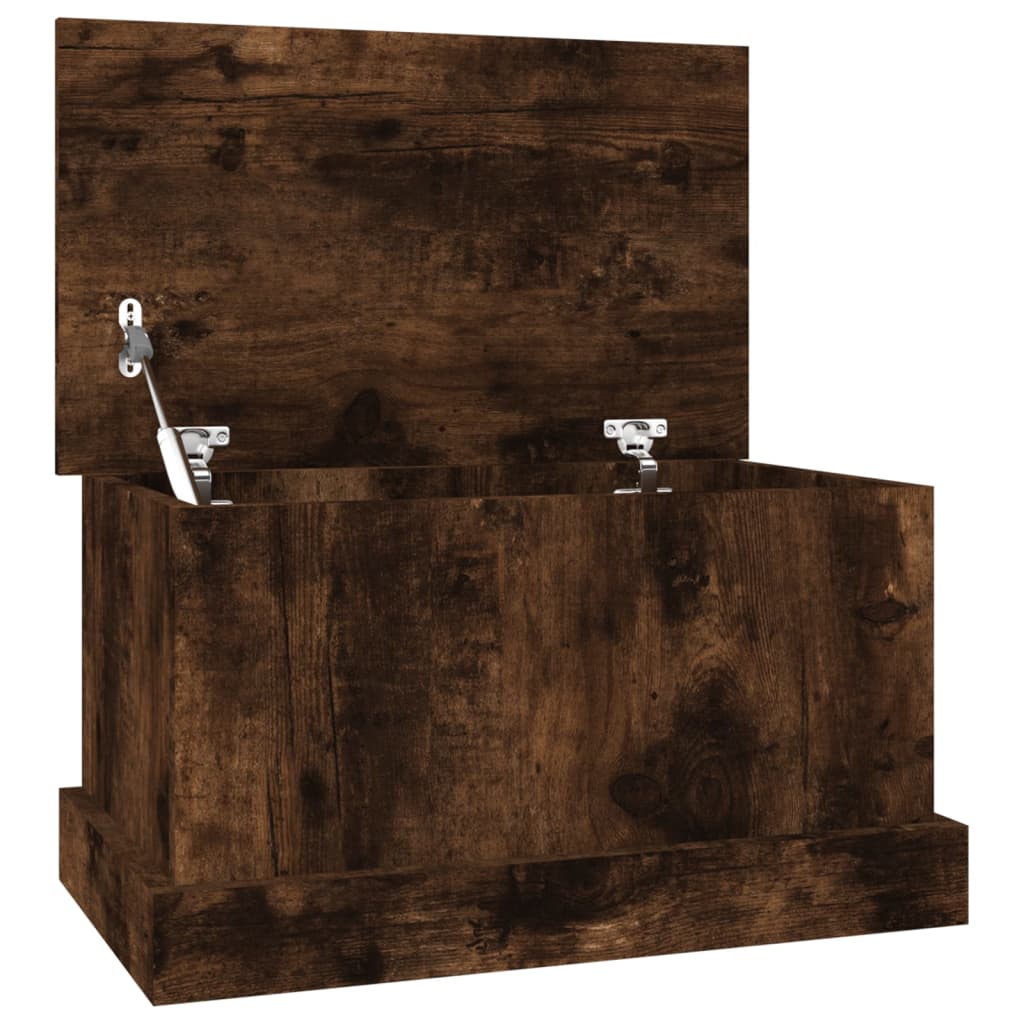 Boîte de rangement chêne fumé 50x30x28 cm bois d'ingénierie - XIOS
