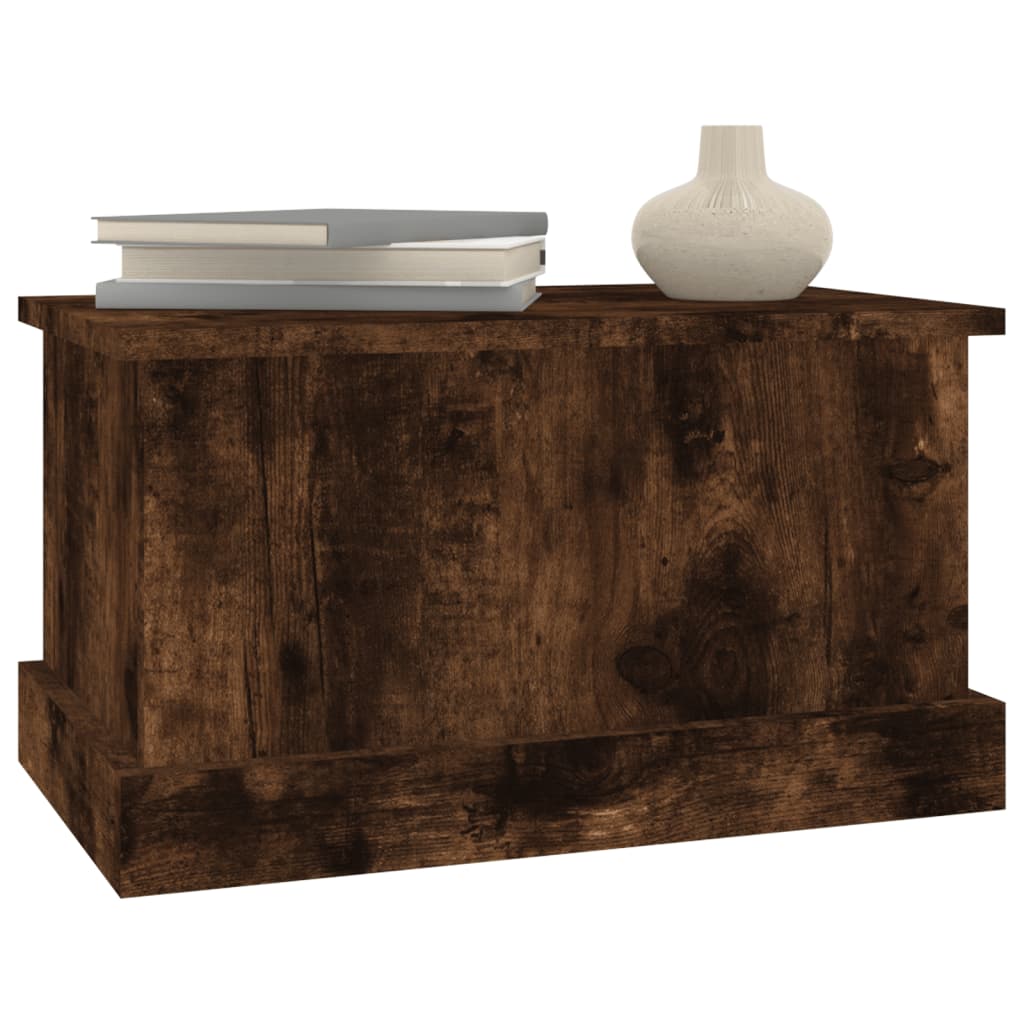 Boîte de rangement chêne fumé 50x30x28 cm bois d'ingénierie - XIOS