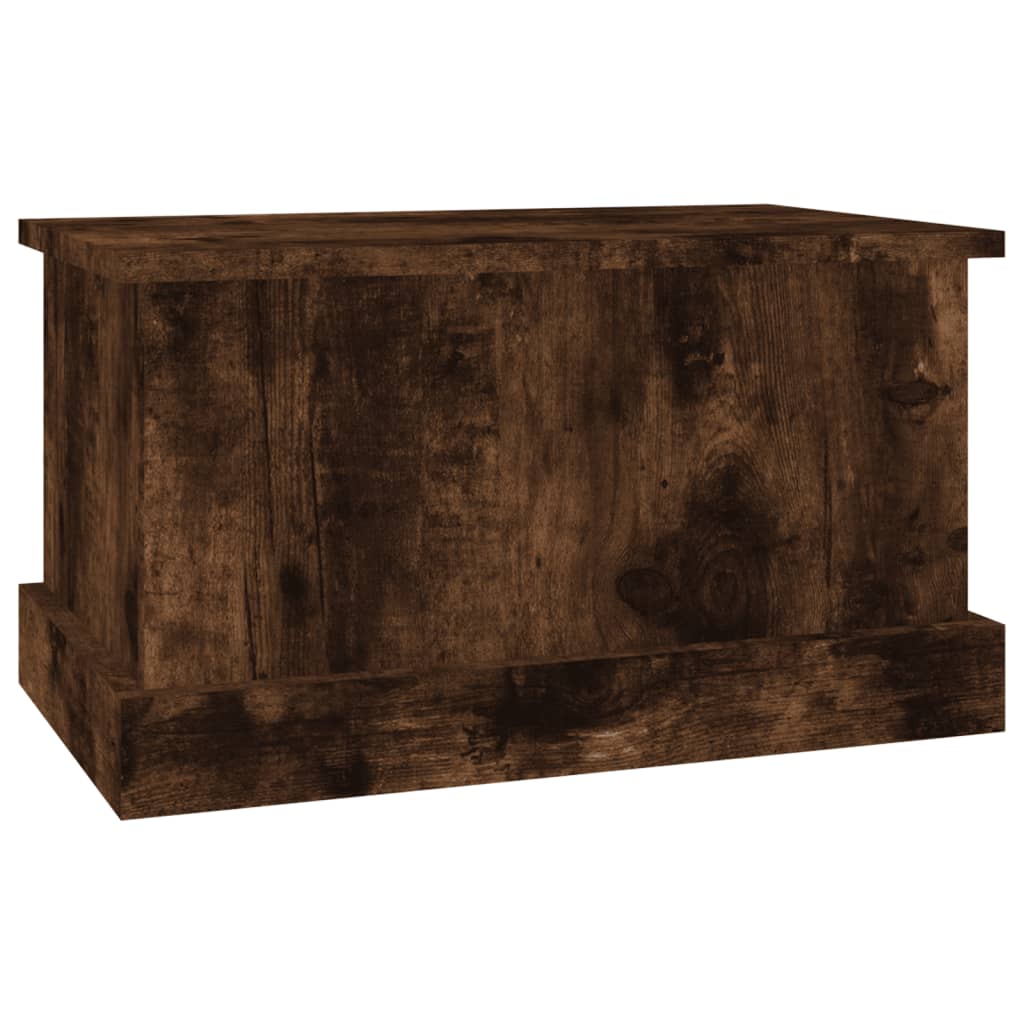 Boîte de rangement chêne fumé 50x30x28 cm bois d'ingénierie - XIOS