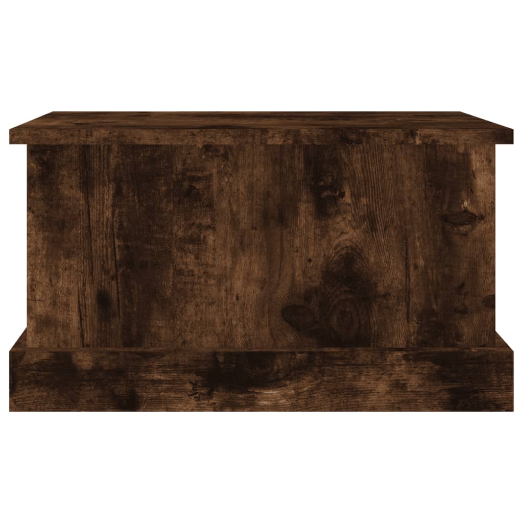 Boîte de rangement chêne fumé 50x30x28 cm bois d'ingénierie - XIOS