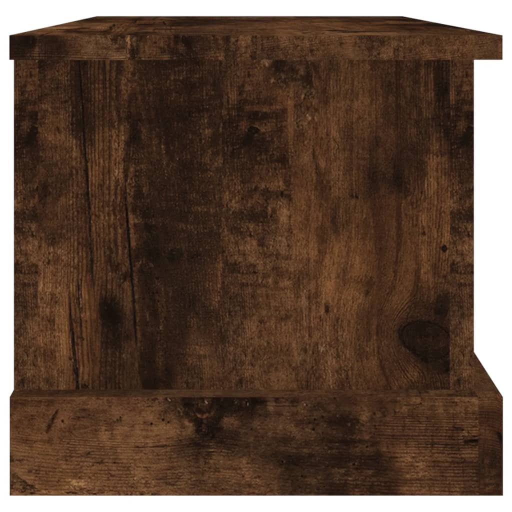 Boîte de rangement chêne fumé 50x30x28 cm bois d'ingénierie - XIOS