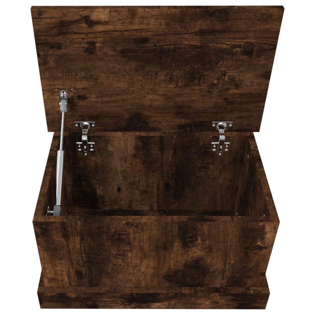 Boîte de rangement chêne fumé 50x30x28 cm bois d'ingénierie - XIOS