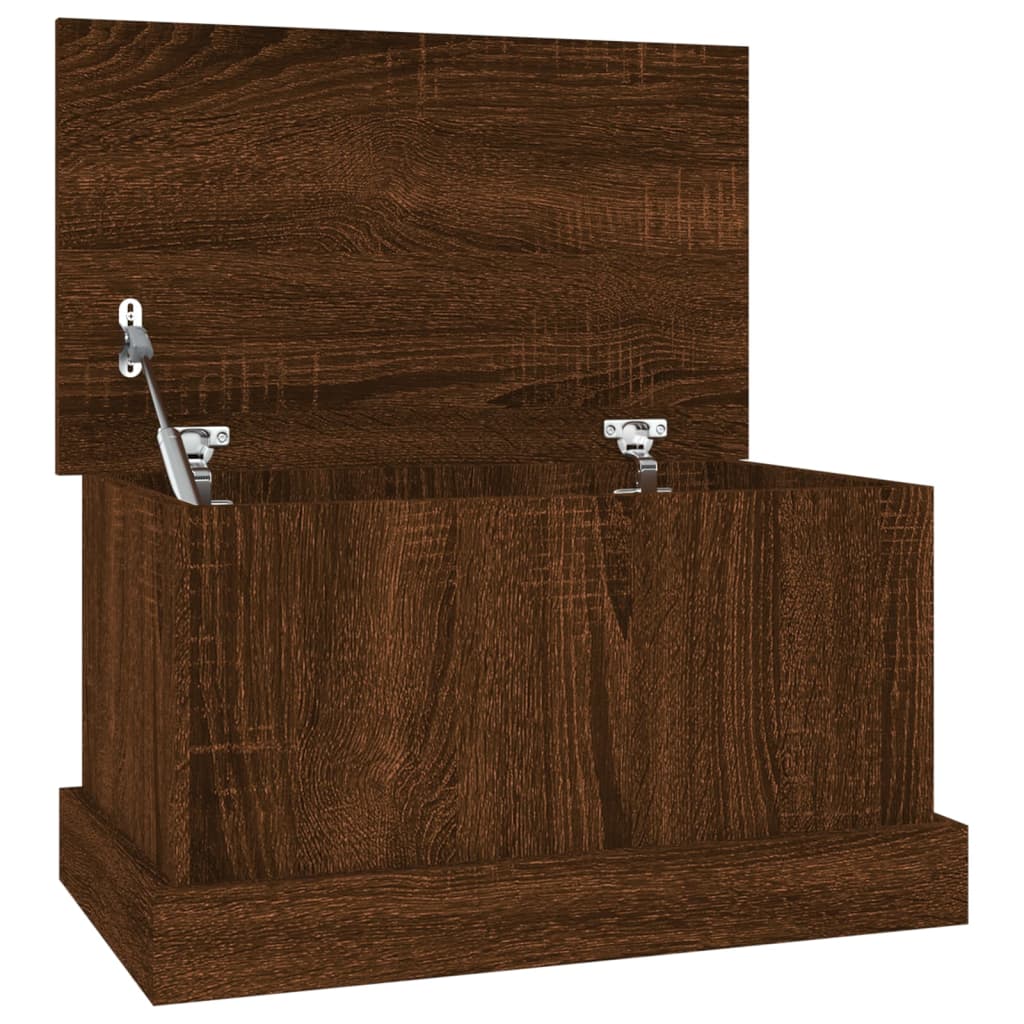 Boîte de rangement chêne marron 50x30x28 cm bois d'ingénierie - XIOS