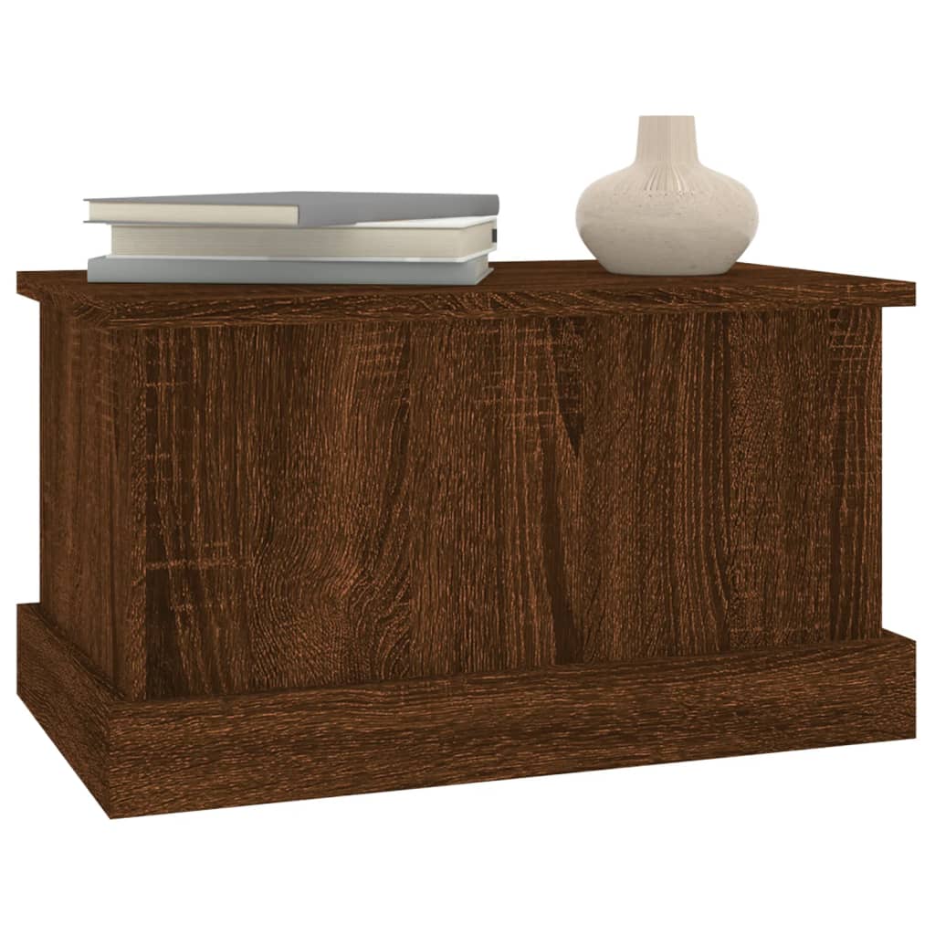 Boîte de rangement chêne marron 50x30x28 cm bois d'ingénierie - XIOS