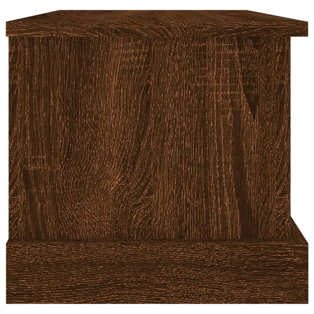 Boîte de rangement chêne marron 50x30x28 cm bois d'ingénierie - XIOS