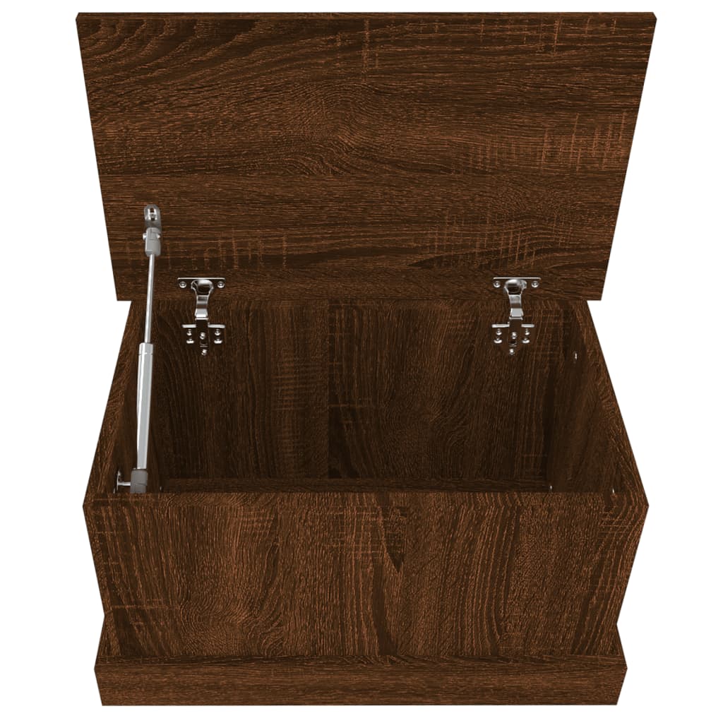 Boîte de rangement chêne marron 50x30x28 cm bois d'ingénierie - XIOS