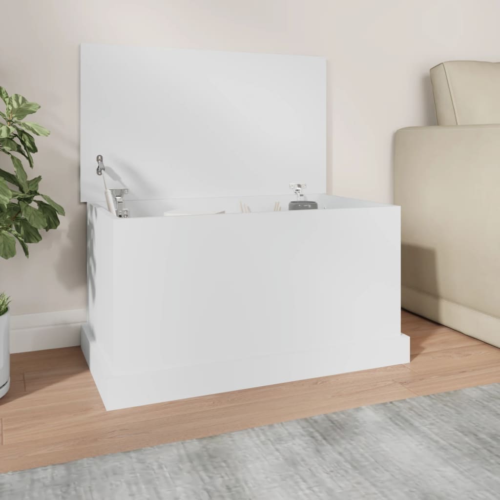 Coffre de rangement Blanc 70x40x38 cm Bois d'ingénierie - XIOS