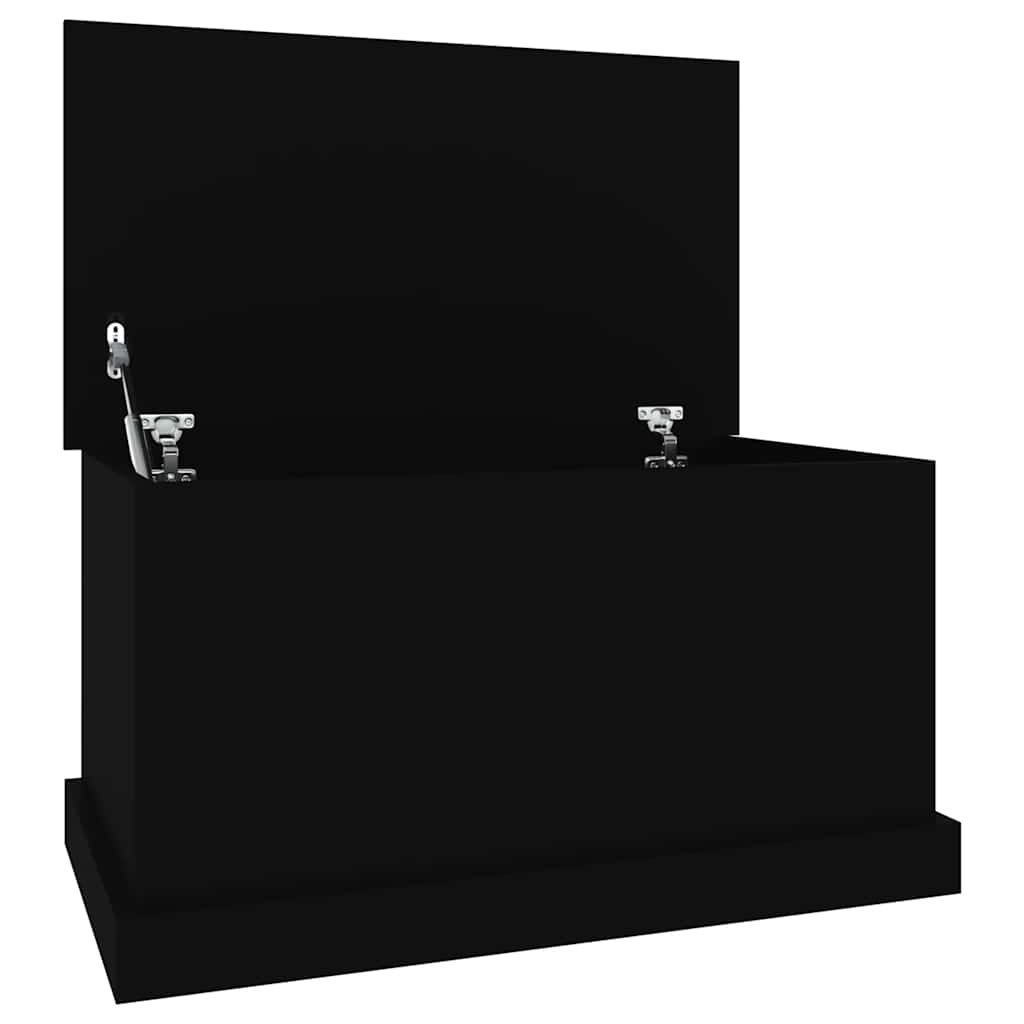 Boîte de rangement noir 70x40x38 cm bois d'ingénierie - XIOS