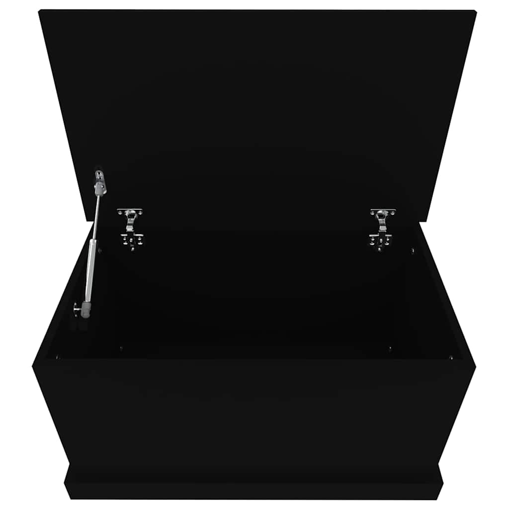Boîte de rangement noir 70x40x38 cm bois d'ingénierie - XIOS