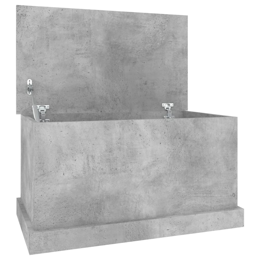 Boîte de rangement gris béton 70x40x38 cm bois d'ingénierie - XIOS