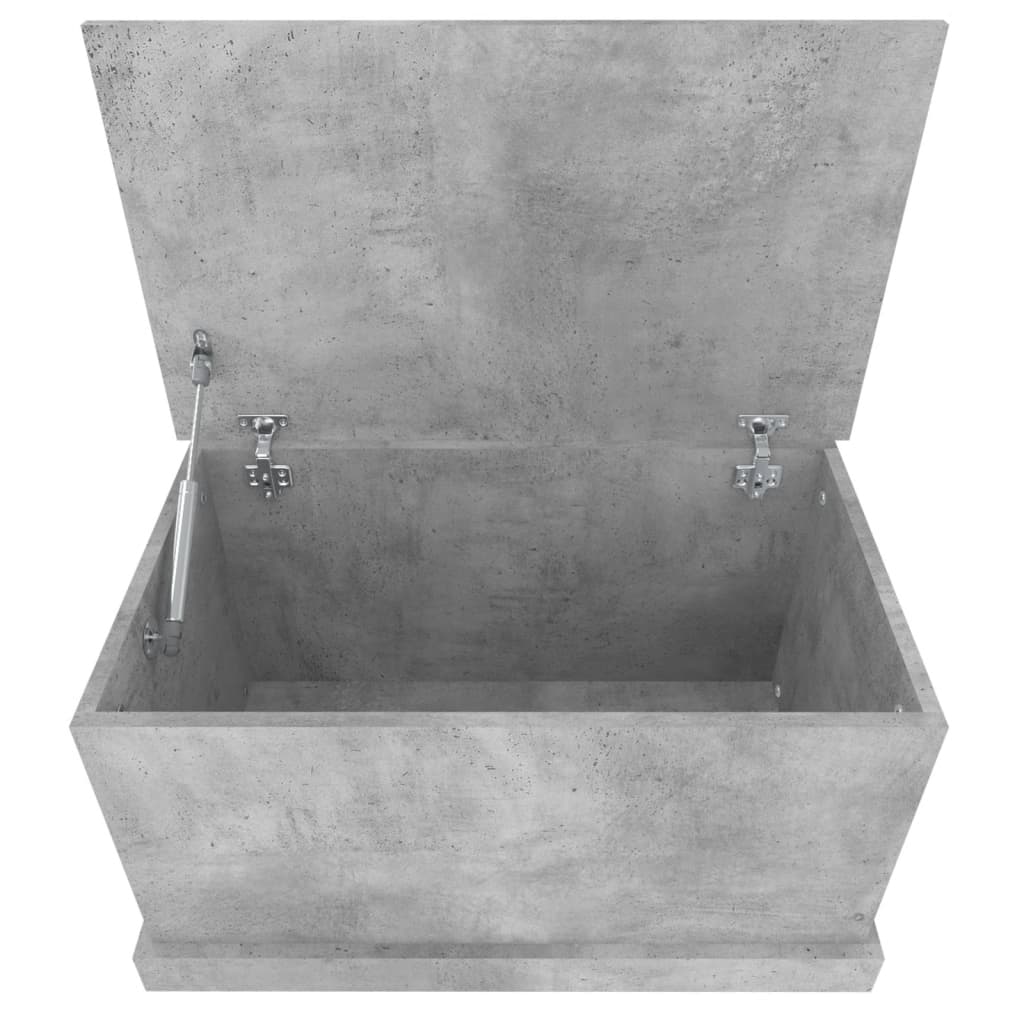 Boîte de rangement gris béton 70x40x38 cm bois d'ingénierie - XIOS