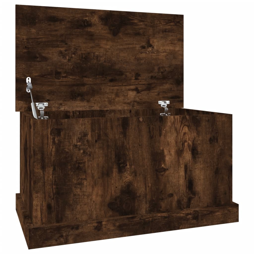 Boîte de rangement chêne fumé 70x40x38 cm bois d'ingénierie - XIOS