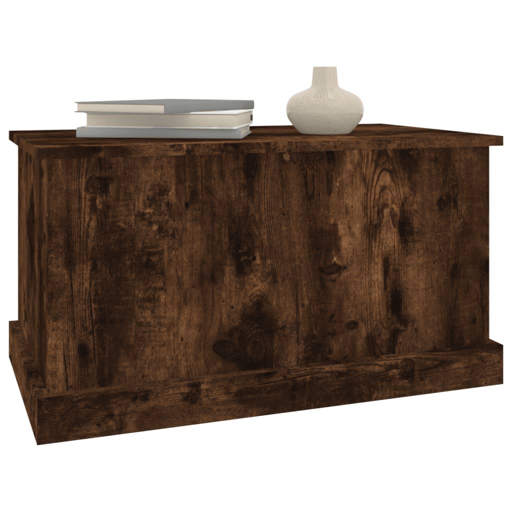 Boîte de rangement chêne fumé 70x40x38 cm bois d'ingénierie - XIOS