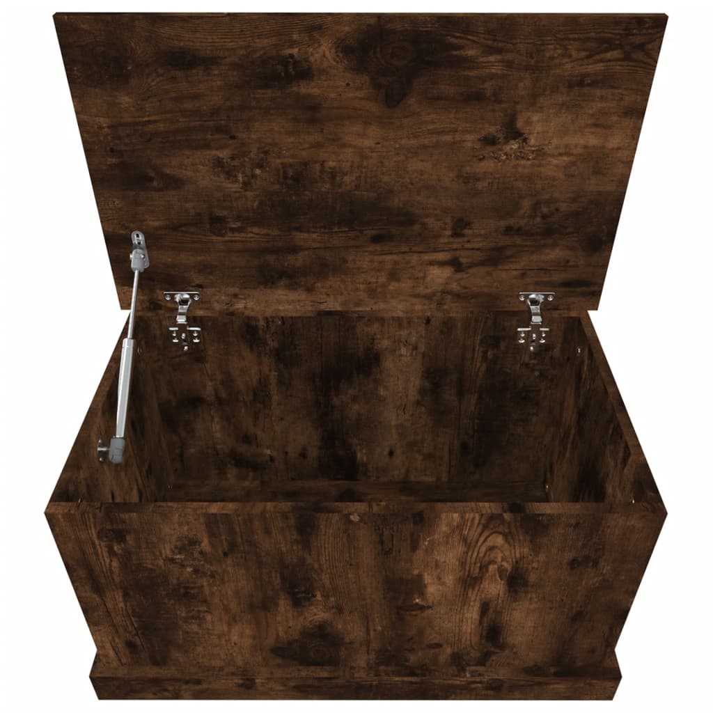 Boîte de rangement chêne fumé 70x40x38 cm bois d'ingénierie - XIOS
