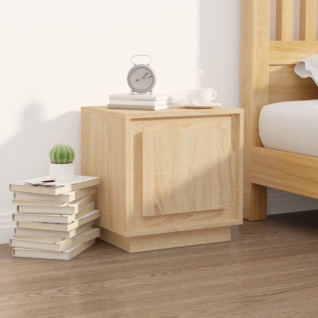 Tables de chevet 2pcs chêne sonoma 44x35x45cm bois d'ingénierie - XIOS