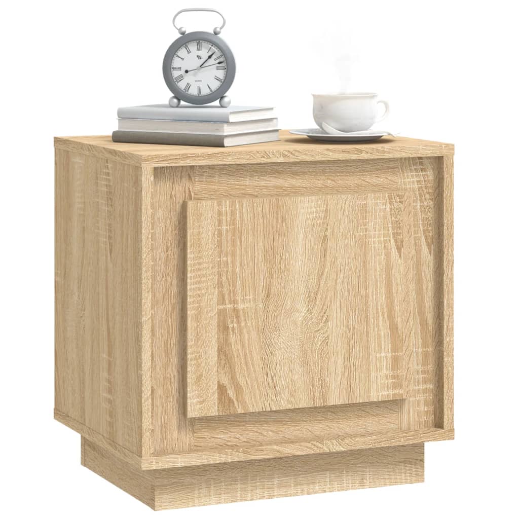 Tables de chevet 2pcs chêne sonoma 44x35x45cm bois d'ingénierie - XIOS