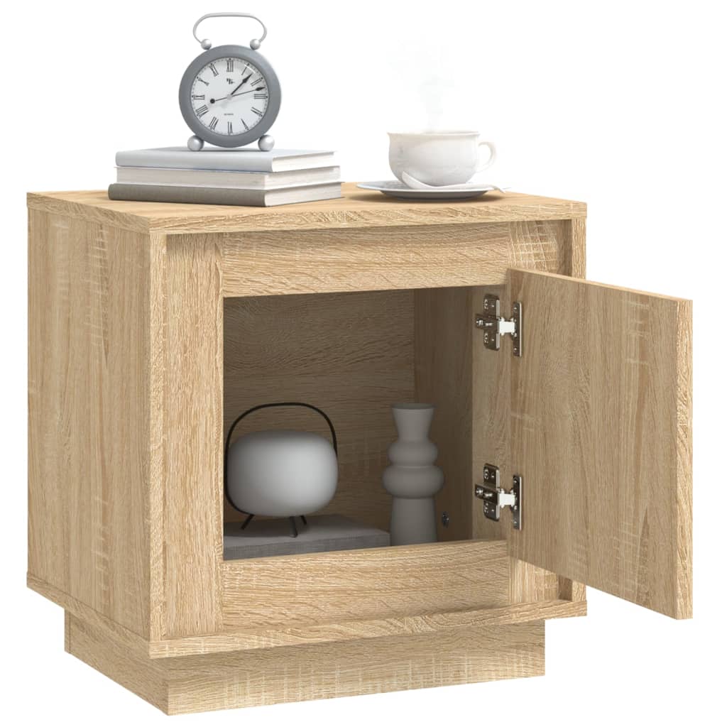 Tables de chevet 2pcs chêne sonoma 44x35x45cm bois d'ingénierie - XIOS