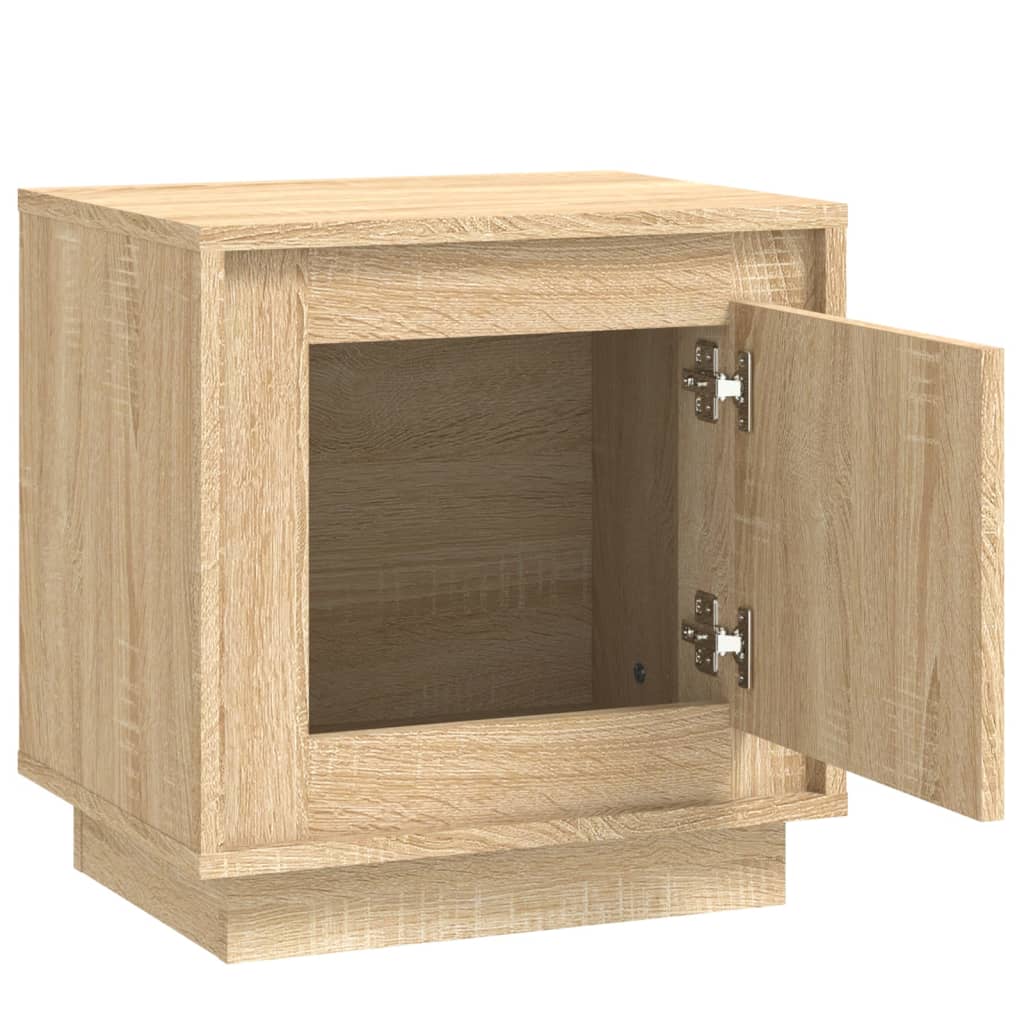 Tables de chevet 2pcs chêne sonoma 44x35x45cm bois d'ingénierie - XIOS
