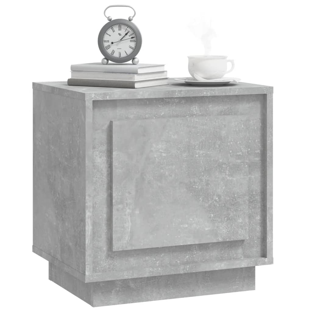 Table de chevet gris béton 44x35x45 cm bois d'ingénierie - XIOS