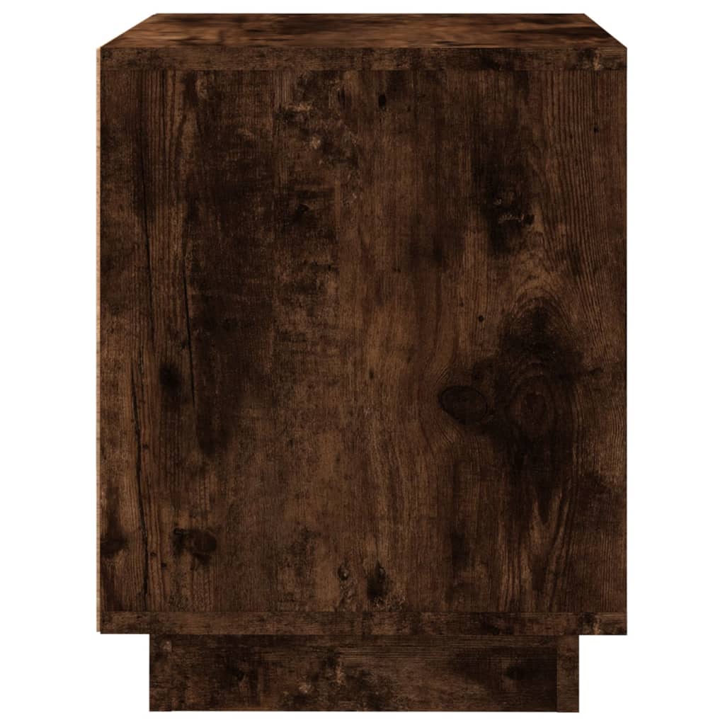 Table de chevet chêne fumé 44x35x45 cm bois d'ingénierie - XIOS