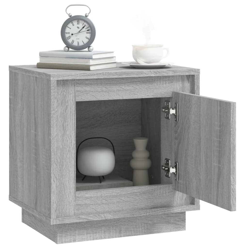 Tables de chevet 2 pcs sonoma gris 44x35x45cm bois d'ingénierie - XIOS