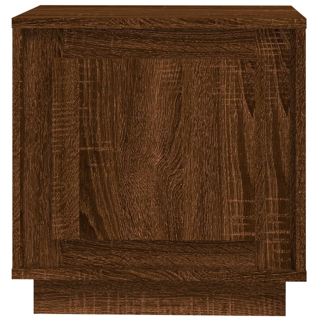 Table de chevet chêne marron 44x35x45 cm bois d'ingénierie - XIOS