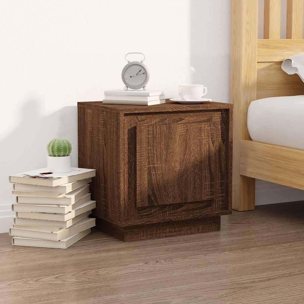 Tables de chevet 2pcs chêne marron 44x35x45cm bois d'ingénierie - XIOS