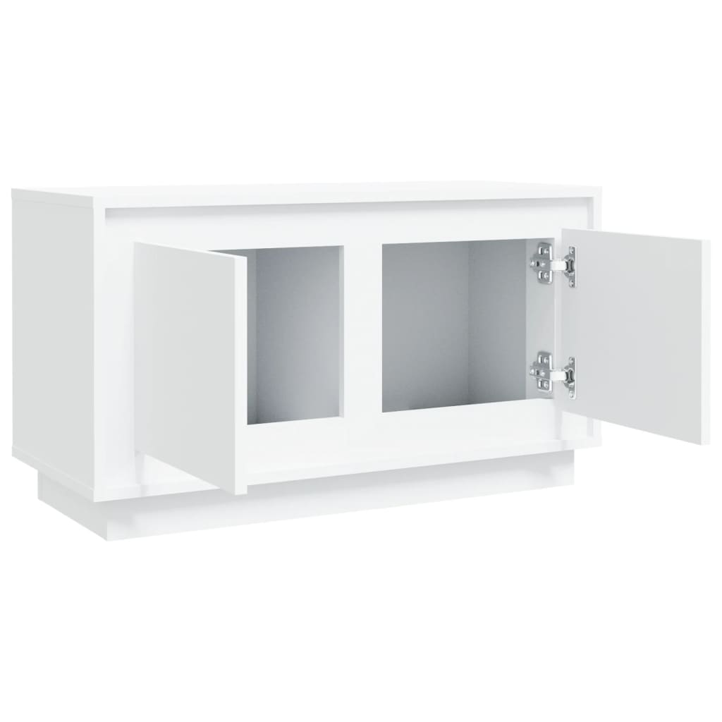 Meuble TV blanc 80x35x45 cm bois d'ingénierie - XIOS