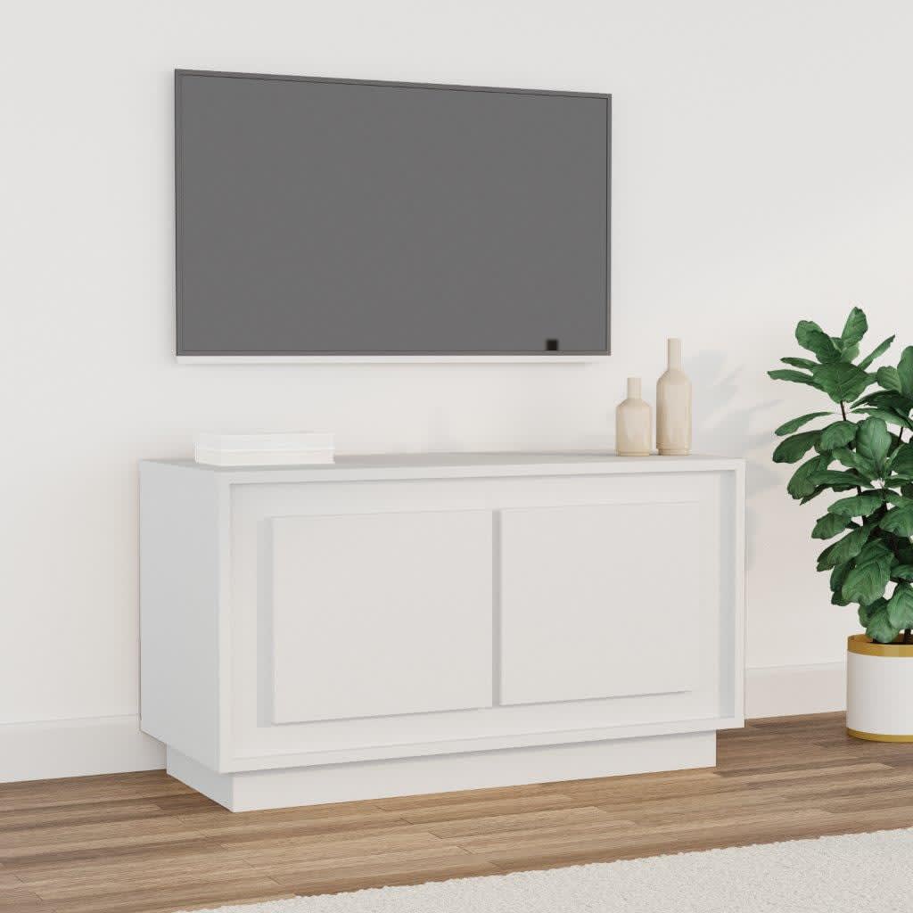 Meuble TV blanc 80x35x45 cm bois d'ingénierie - XIOS