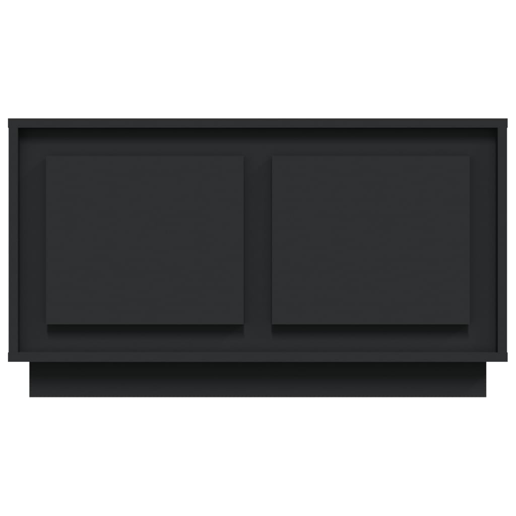Meuble TV noir 80x35x45 cm bois d'ingénierie