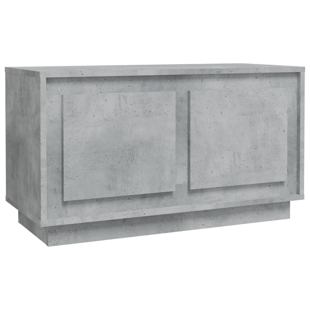 Meuble TV gris béton 80x35x45 cm bois d'ingénierie - XIOS