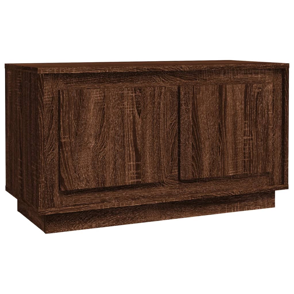 Meuble TV chêne marron 80x35x45 cm bois d'ingénierie - XIOS