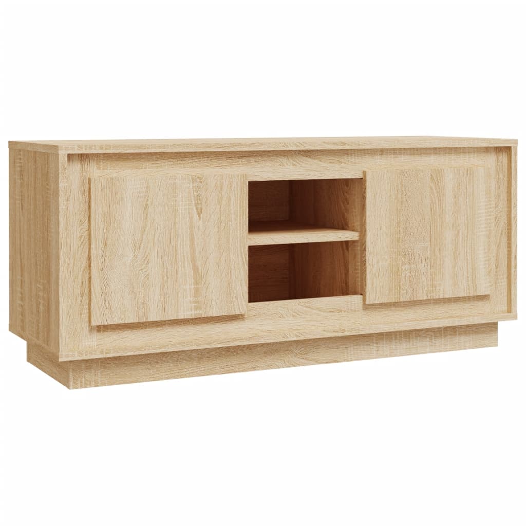 Meuble TV chêne sonoma 102x35x45 cm bois d'ingénierie - XIOS
