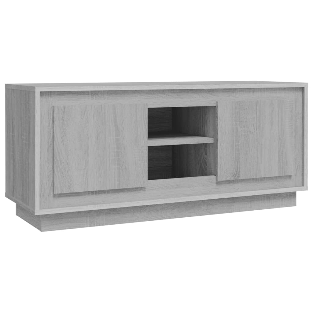 Meuble TV sonoma gris 102x35x45 cm bois d'ingénierie - XIOS