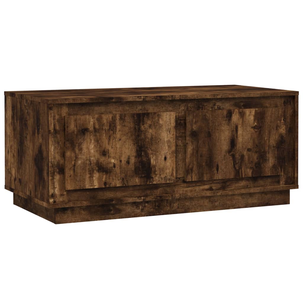 Table basse chêne fumé 102x50x44 cm bois d'ingénierie - XIOS