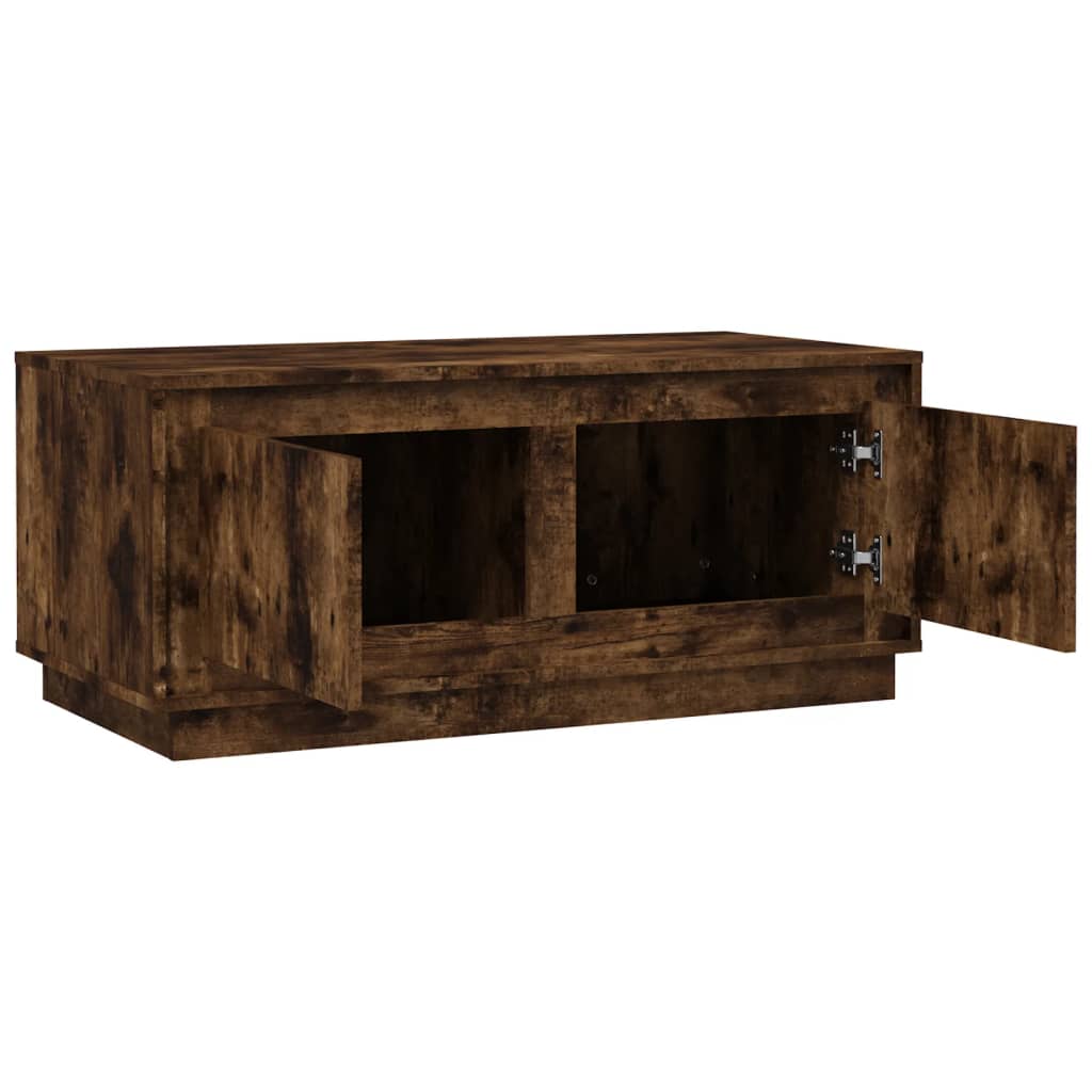Table basse chêne fumé 102x50x44 cm bois d'ingénierie - XIOS