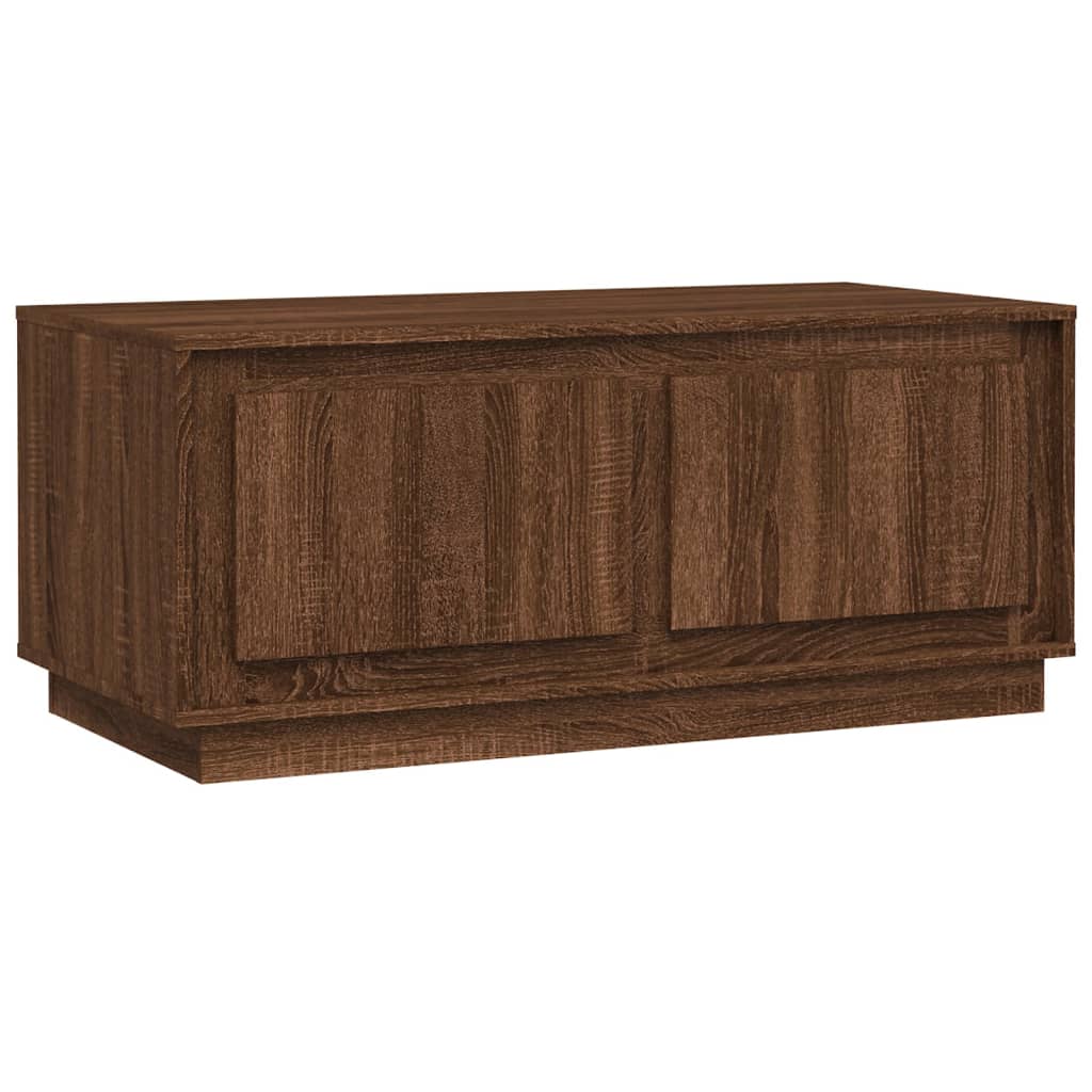 Table basse chêne marron 102x50x44 cm bois d'ingénierie - XIOS