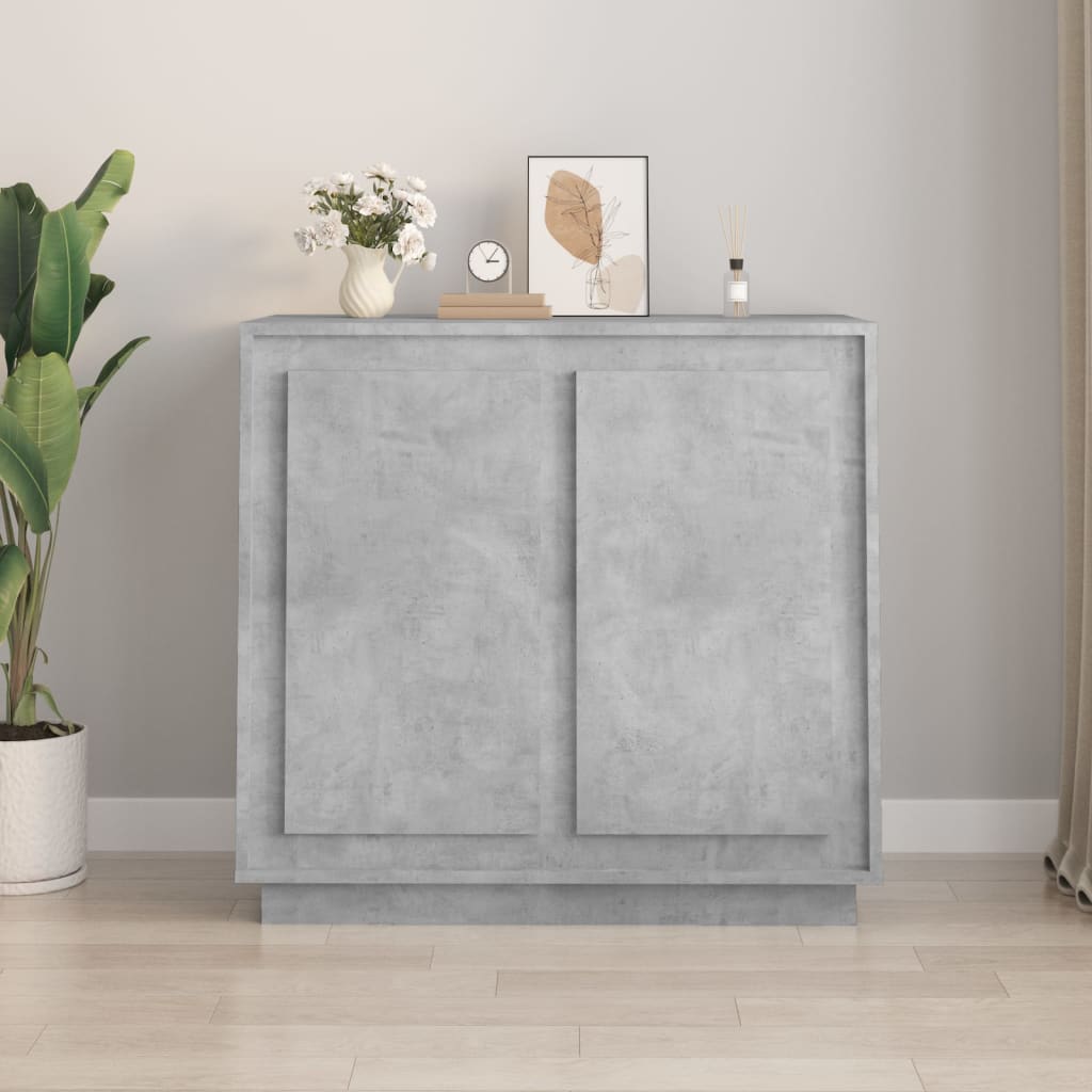 Buffet gris béton 80x34x75 cm bois d'ingénierie - XIOS