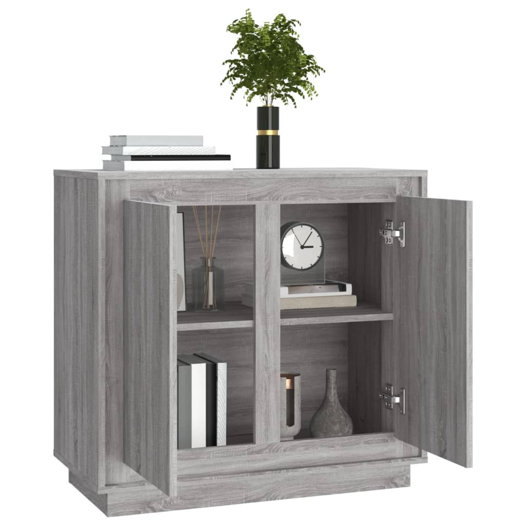 Buffet sonoma gris 80x34x75 cm bois d'ingénierie - XIOS