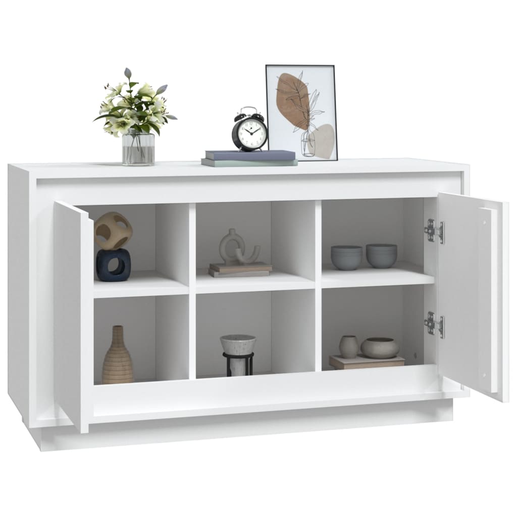 Buffet blanc 102x35x60 cm bois d'ingénierie - XIOS
