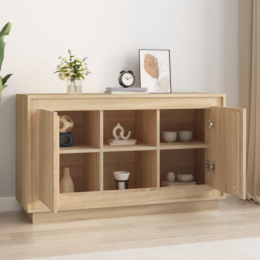 Buffet chêne sonoma 102x35x60 cm bois d'ingénierie - XIOS