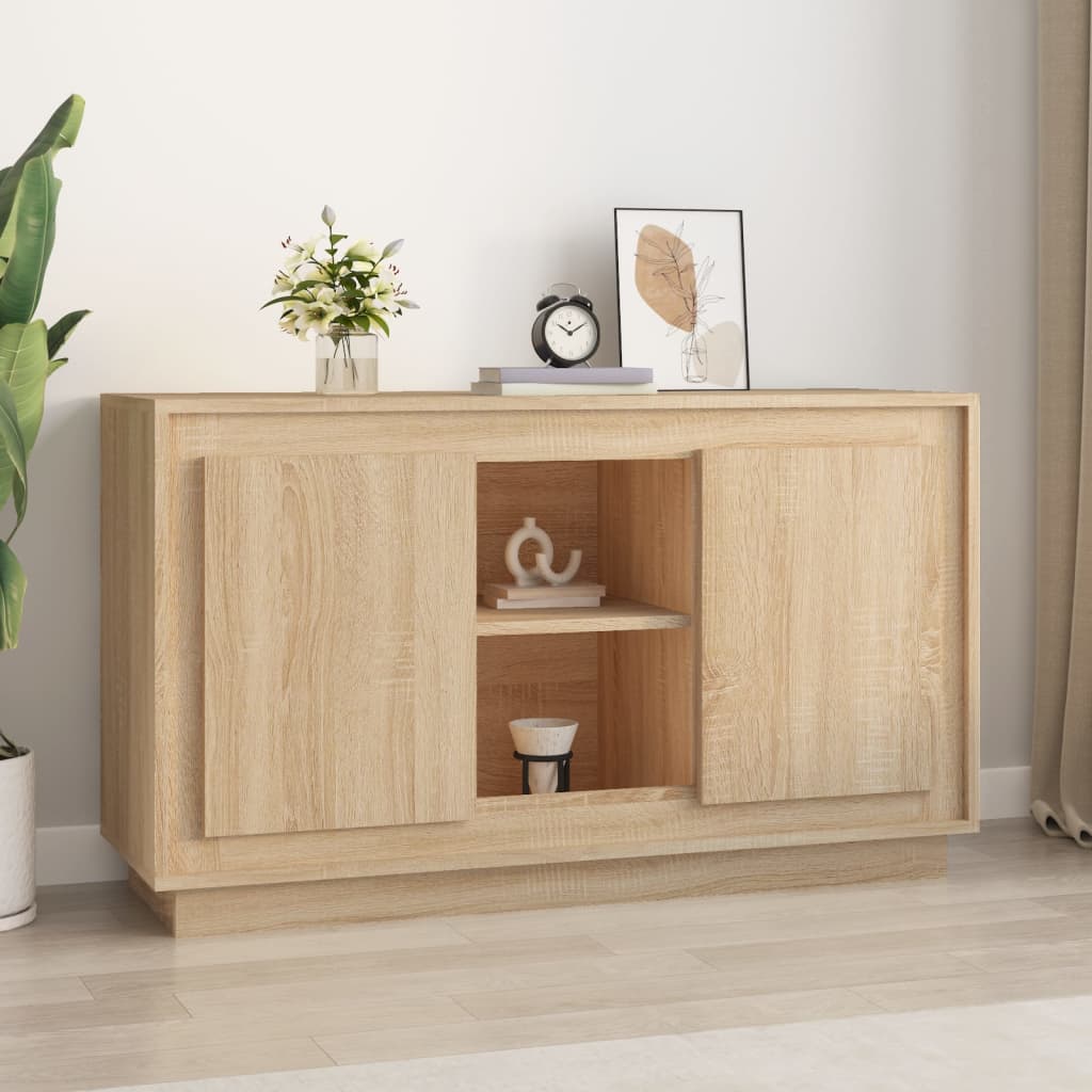 Buffet chêne sonoma 102x35x60 cm bois d'ingénierie - XIOS