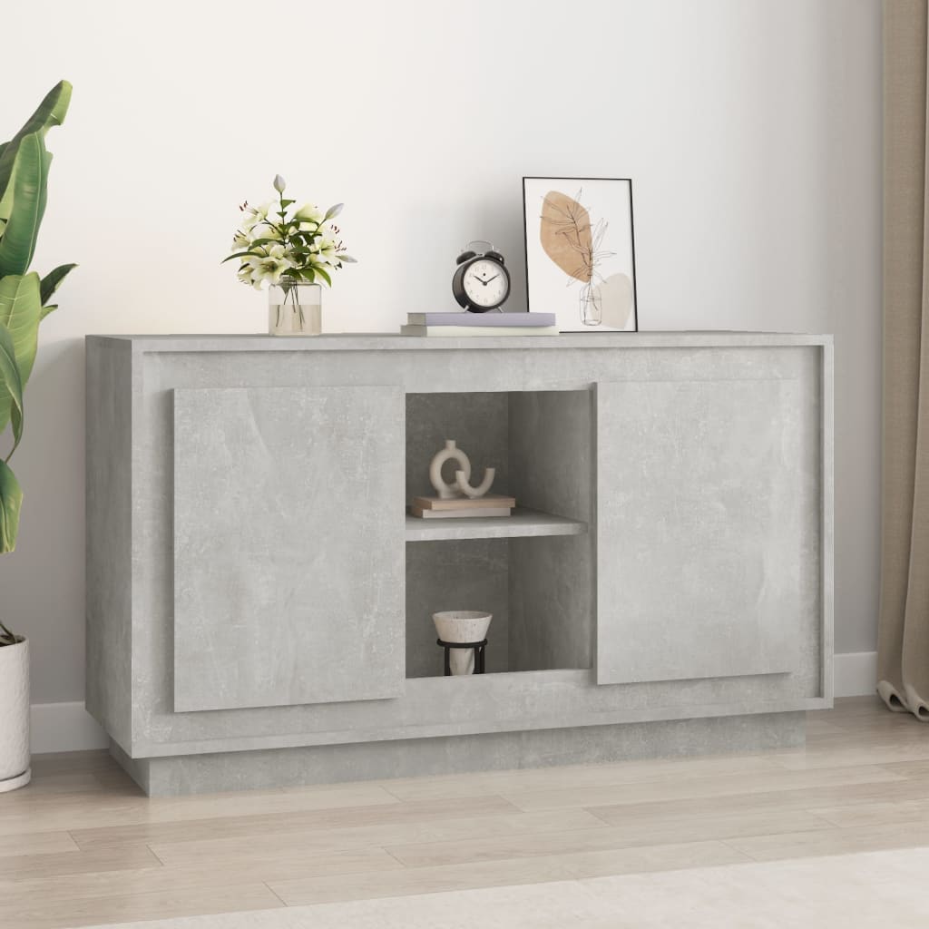 Buffet gris béton 102x35x60 cm bois d'ingénierie - XIOS
