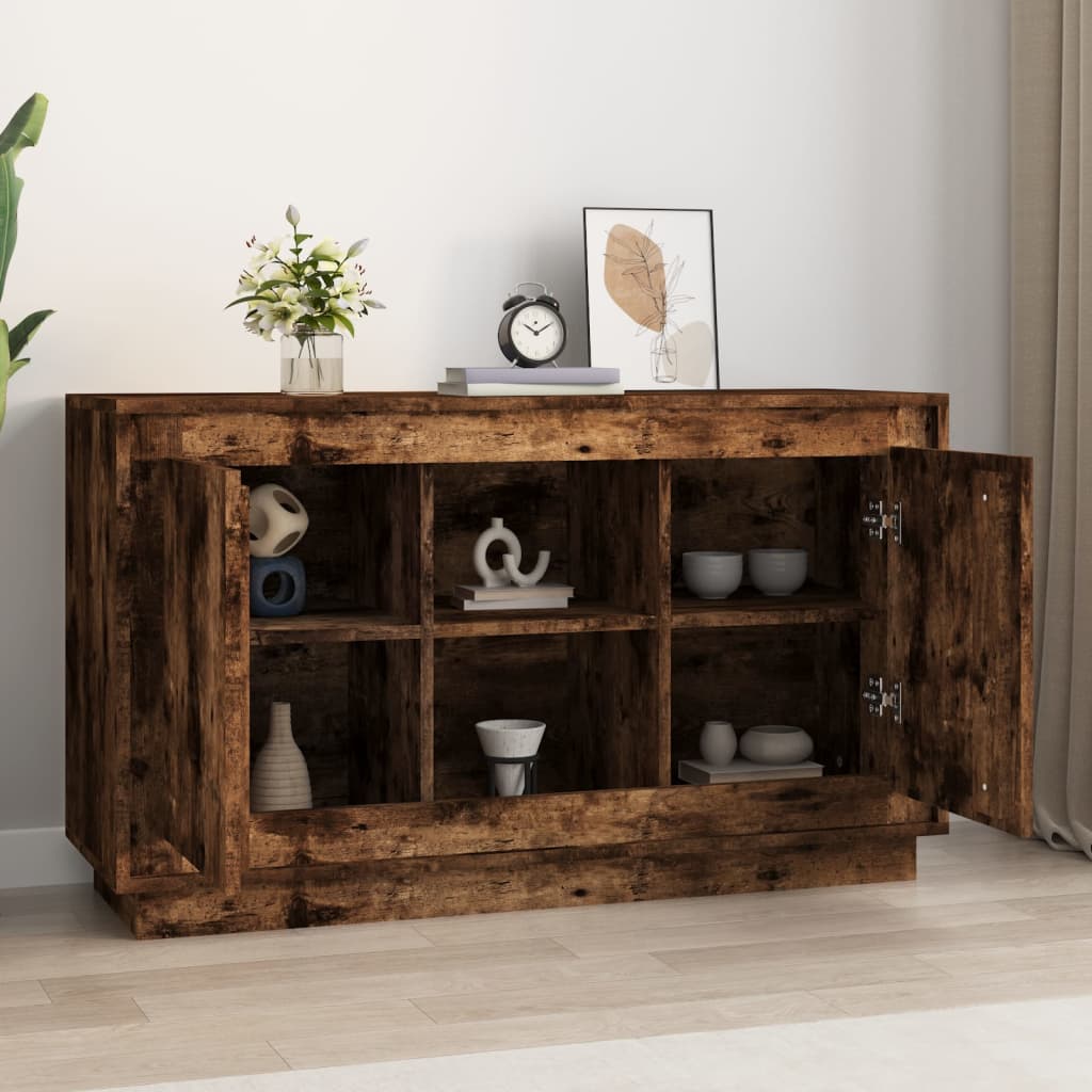 Buffet chêne fumé 102x35x60 cm bois d'ingénierie - XIOS