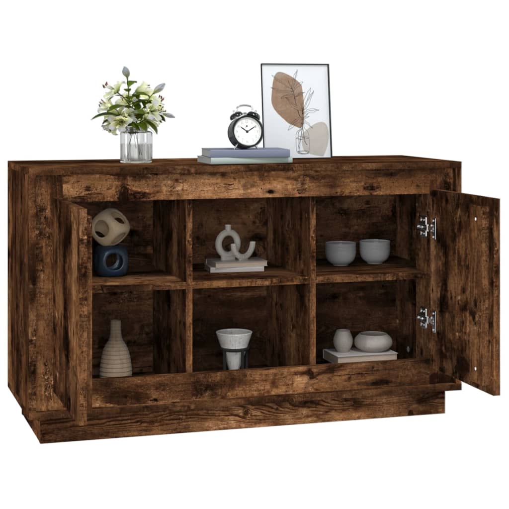 Buffet chêne fumé 102x35x60 cm bois d'ingénierie - XIOS