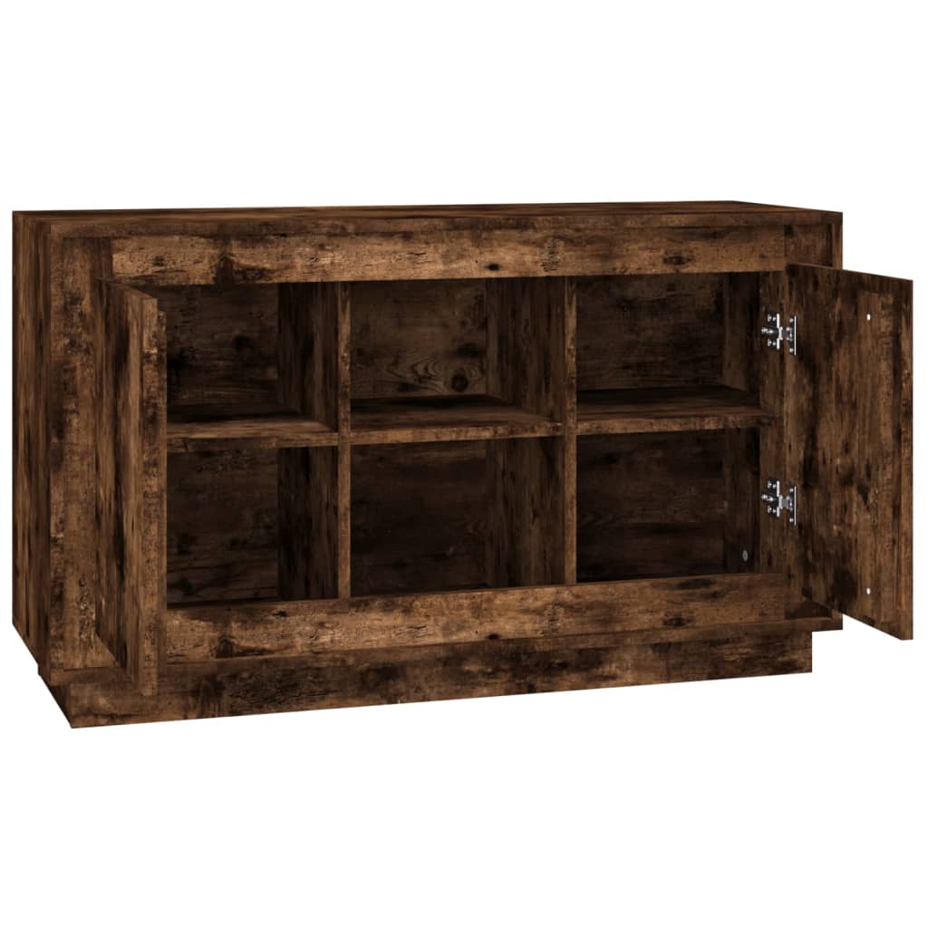 Buffet chêne fumé 102x35x60 cm bois d'ingénierie - XIOS