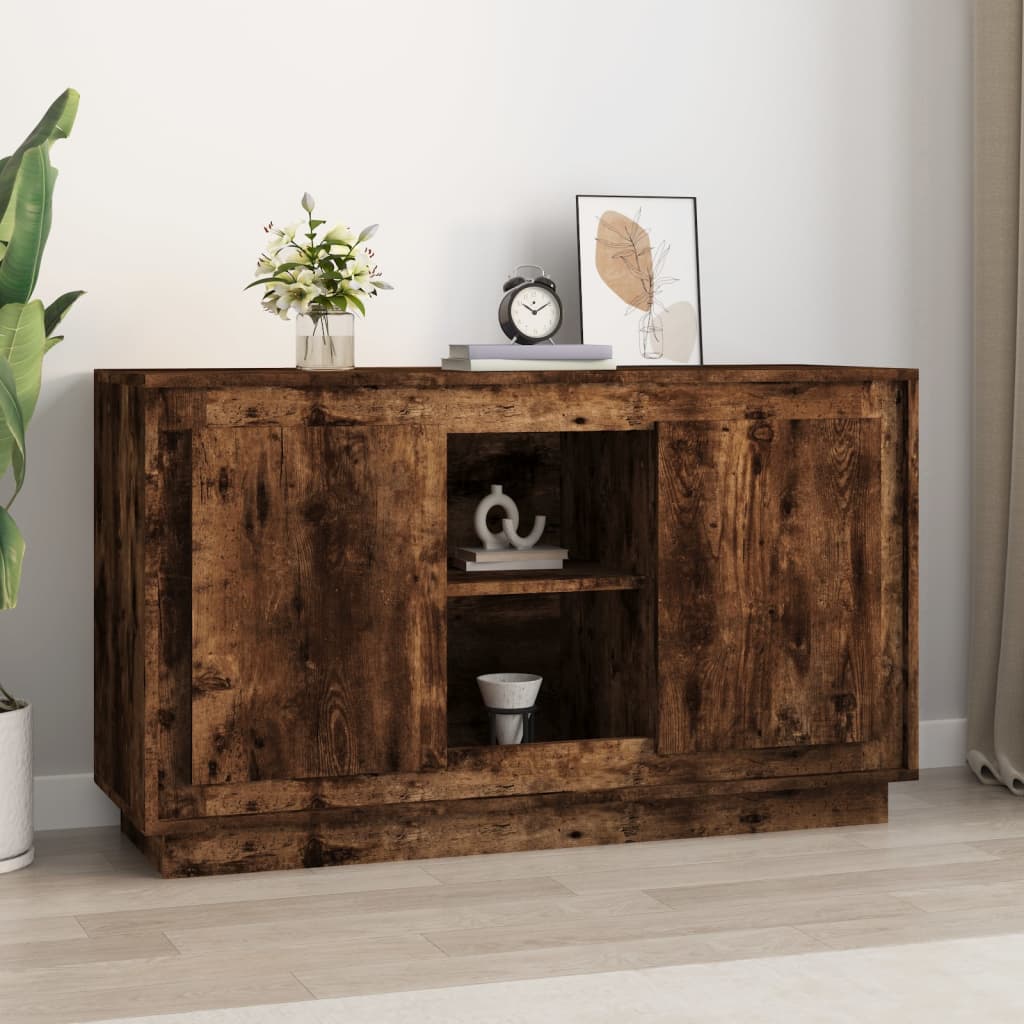 Buffet chêne fumé 102x35x60 cm bois d'ingénierie - XIOS