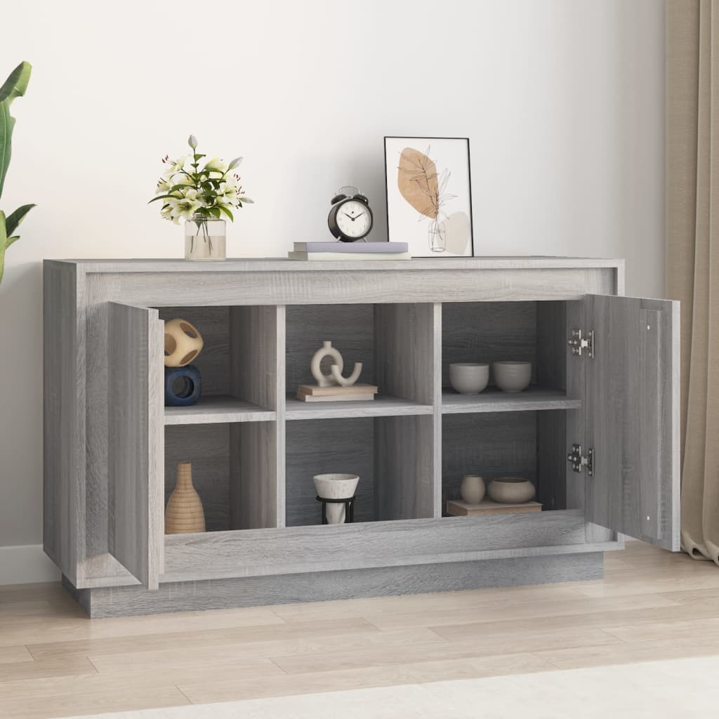 Buffet sonoma gris 102x35x60 cm bois d'ingénierie - XIOS
