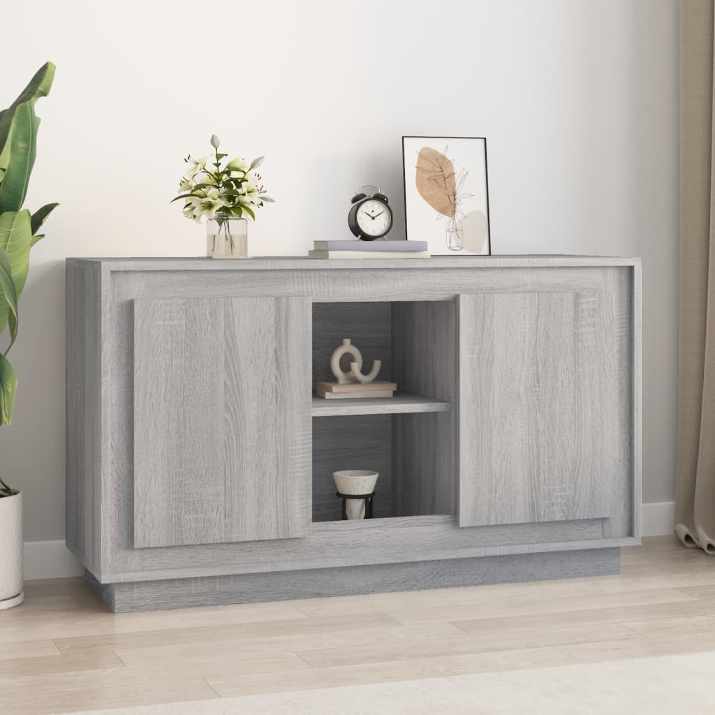 Buffet sonoma gris 102x35x60 cm bois d'ingénierie - XIOS