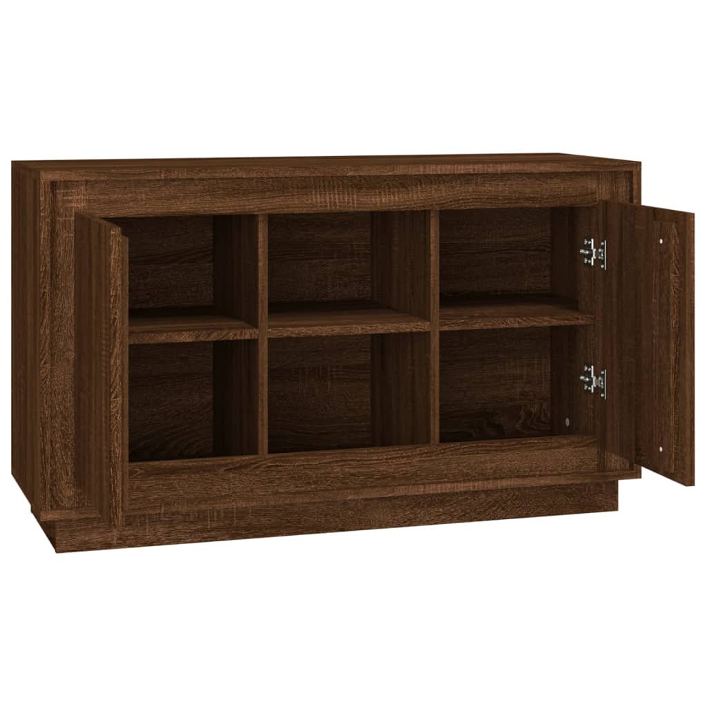 Buffet chêne marron 102x35x60 cm bois d'ingénierie - XIOS